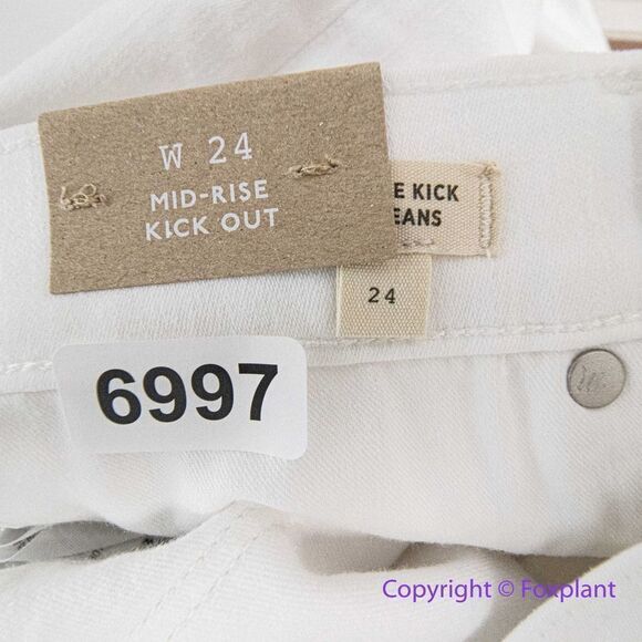 NEW Madewell Kick Out Crop Jeans in pure white, 24 - Picture 13 of 16